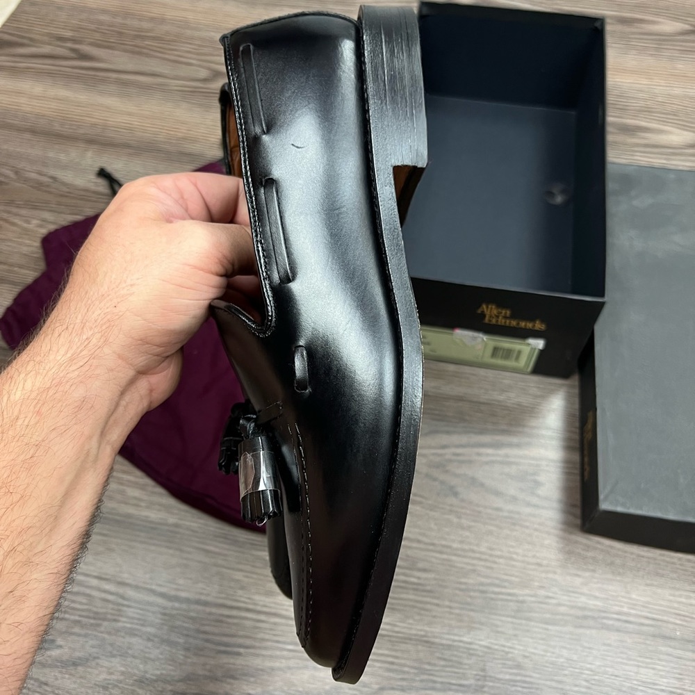 NEW Allen Edmonds Grayson Black Tassel Loafers 9 D - Picture 8 of 11